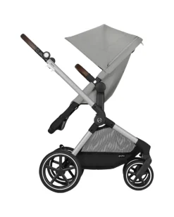 Passeggino EOS Lux 2-in-1 con Attacchi Intercambiabili: da Navicella a Seduta - Argento Stone Grey - dalla Nascita ai 4 Anni!