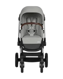 Passeggino EOS Lux 2-in-1 con Attacchi Intercambiabili: da Navicella a Seduta - Argento Stone Grey - dalla Nascita ai 4 Anni!