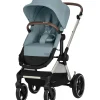 Passeggino EOS Lux 2-in-1 con Attacchi Intercambiabili: da Navicella a Seduta - Tortora Stormy Blue - dalla Nascita ai 4 Anni!