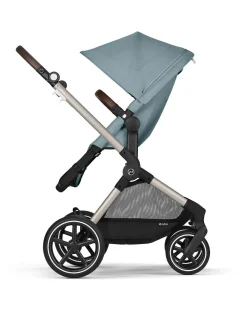 Passeggino EOS Lux 2-in-1 con Attacchi Intercambiabili: da Navicella a Seduta - Tortora Stormy Blue - dalla Nascita ai 4 Anni!