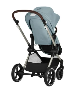 Passeggino EOS Lux 2-in-1 con Attacchi Intercambiabili: da Navicella a Seduta - Tortora Stormy Blue - dalla Nascita ai 4 Anni!