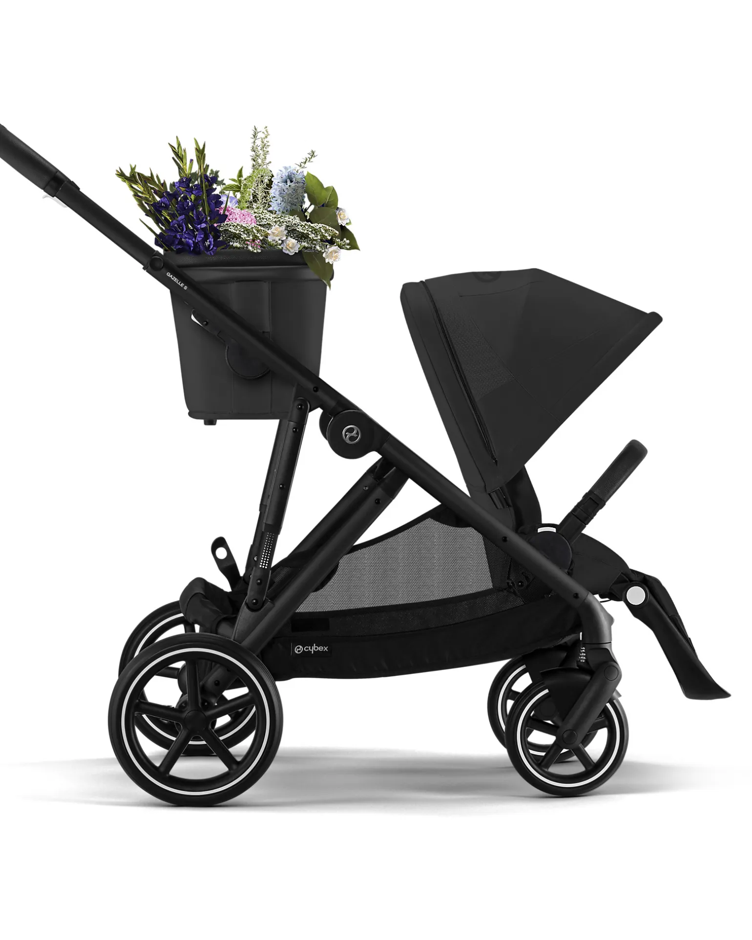 Passeggino Gazelle S - Nero-Moon Black - dalla Nascita ai 4 Anni - Multifunzionale