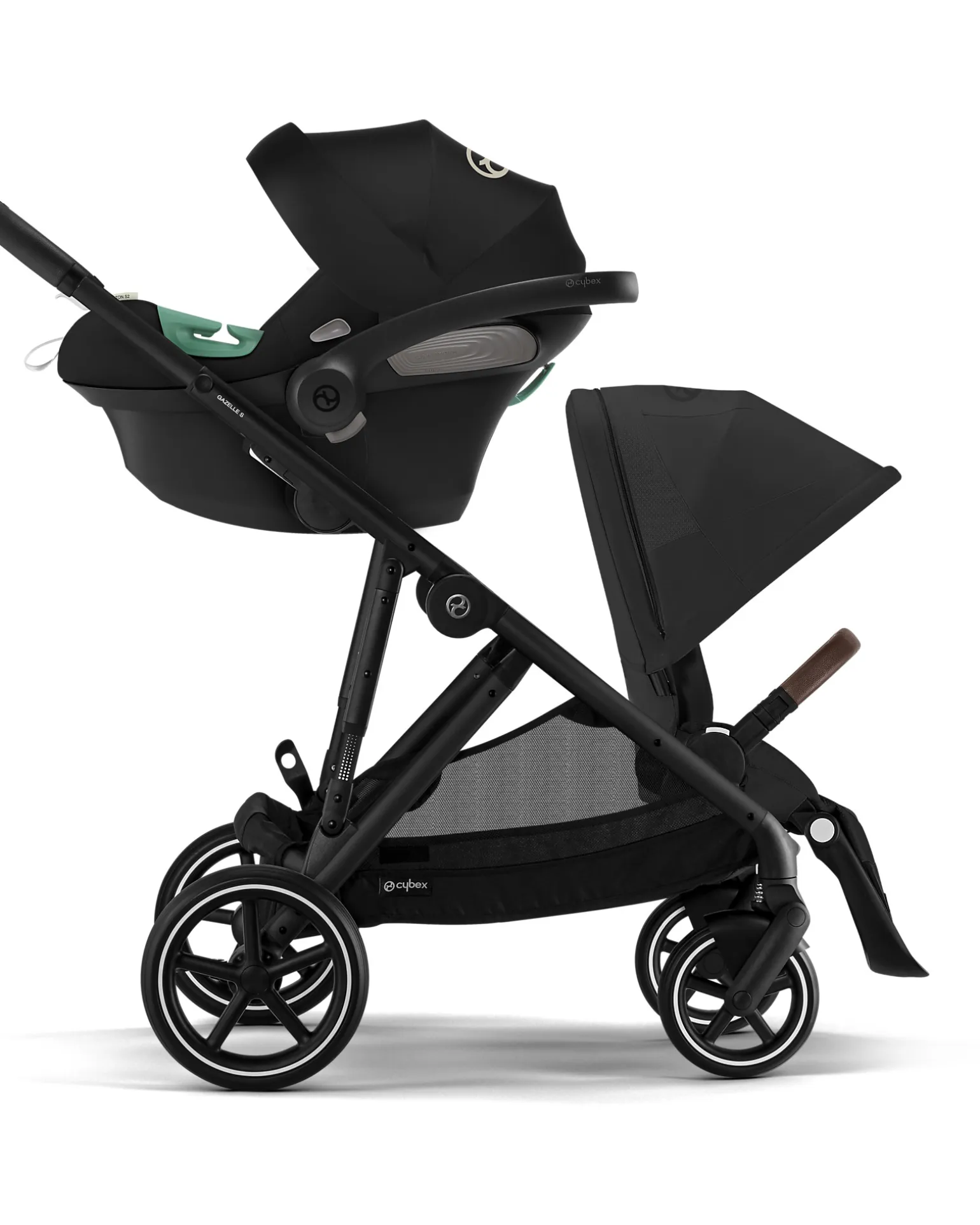 Passeggino Gazelle S - Nero-Moon Black - dalla Nascita ai 4 Anni - Multifunzionale