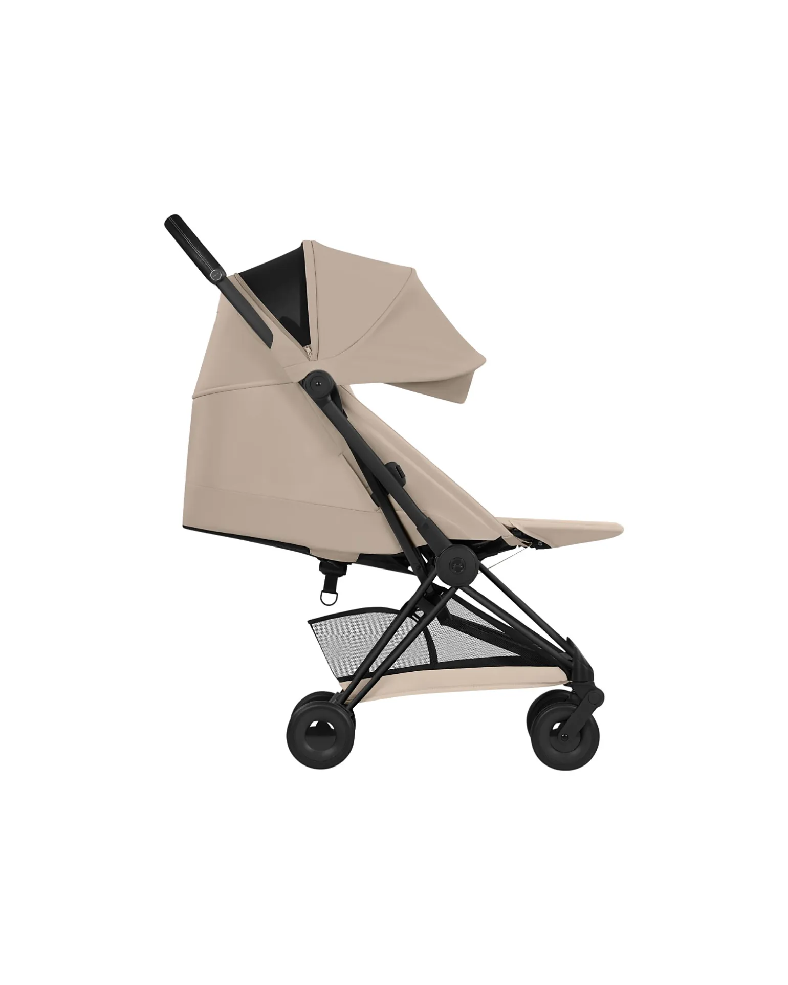 Passeggino 2 in 1 Coya con Navicella - Cozy Beige - Telaio Matt Black - dalla Nascita ai 4 anni