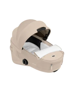 Passeggino 2 in 1 Coya con Navicella - Cozy Beige - Telaio Matt Black - dalla Nascita ai 4 anni