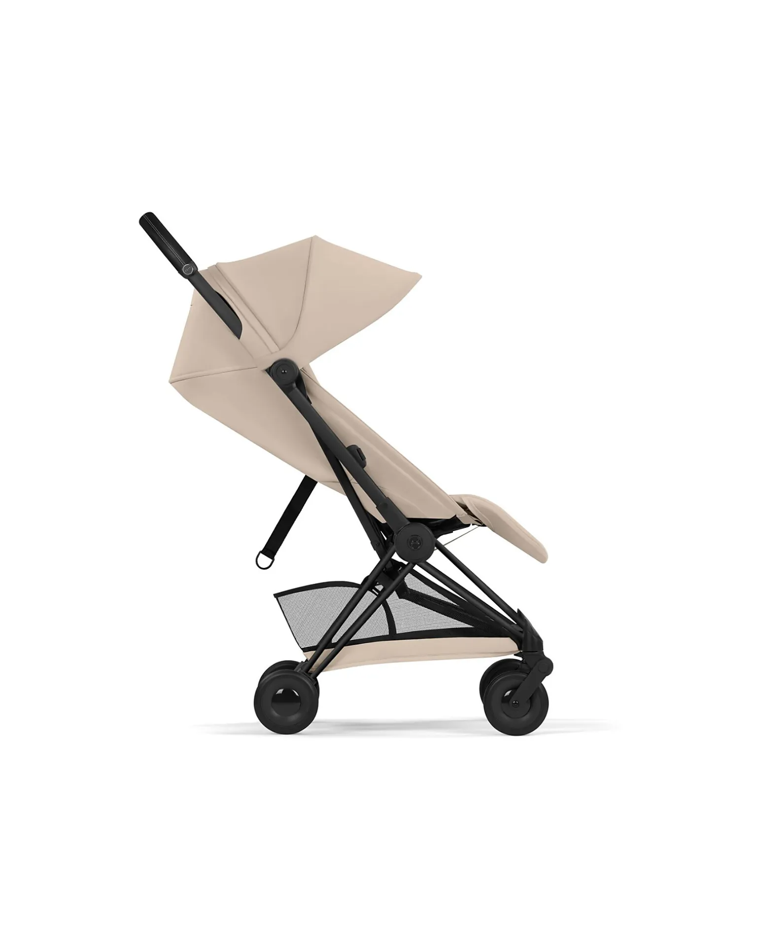 Passeggino 2 in 1 Coya con Navicella - Cozy Beige - Telaio Matt Black - dalla Nascita ai 4 anni