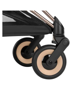 Passeggino 2 in 1 Coya con Navicella - Sepia Black - Tela io Rosegold - dalla Nascita ai 4 anni