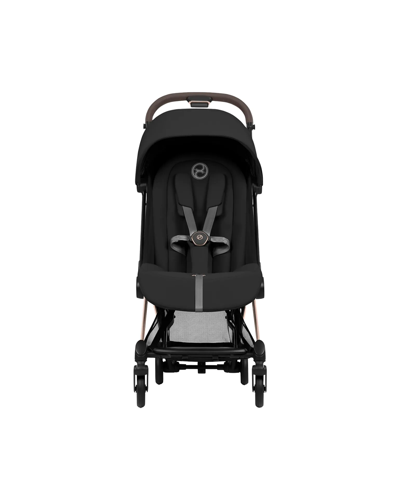 Passeggino 2 in 1 Coya con Navicella - Sepia Black - Tela io Rosegold - dalla Nascita ai 4 anni