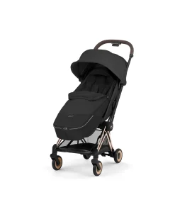 Passeggino 2 in 1 Coya con Navicella - Sepia Black - Tela io Rosegold - dalla Nascita ai 4 anni