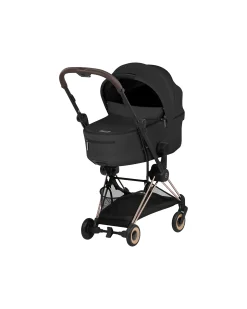 Passeggino 2 in 1 Coya con Navicella - Sepia Black - Tela io Rosegold - dalla Nascita ai 4 anni