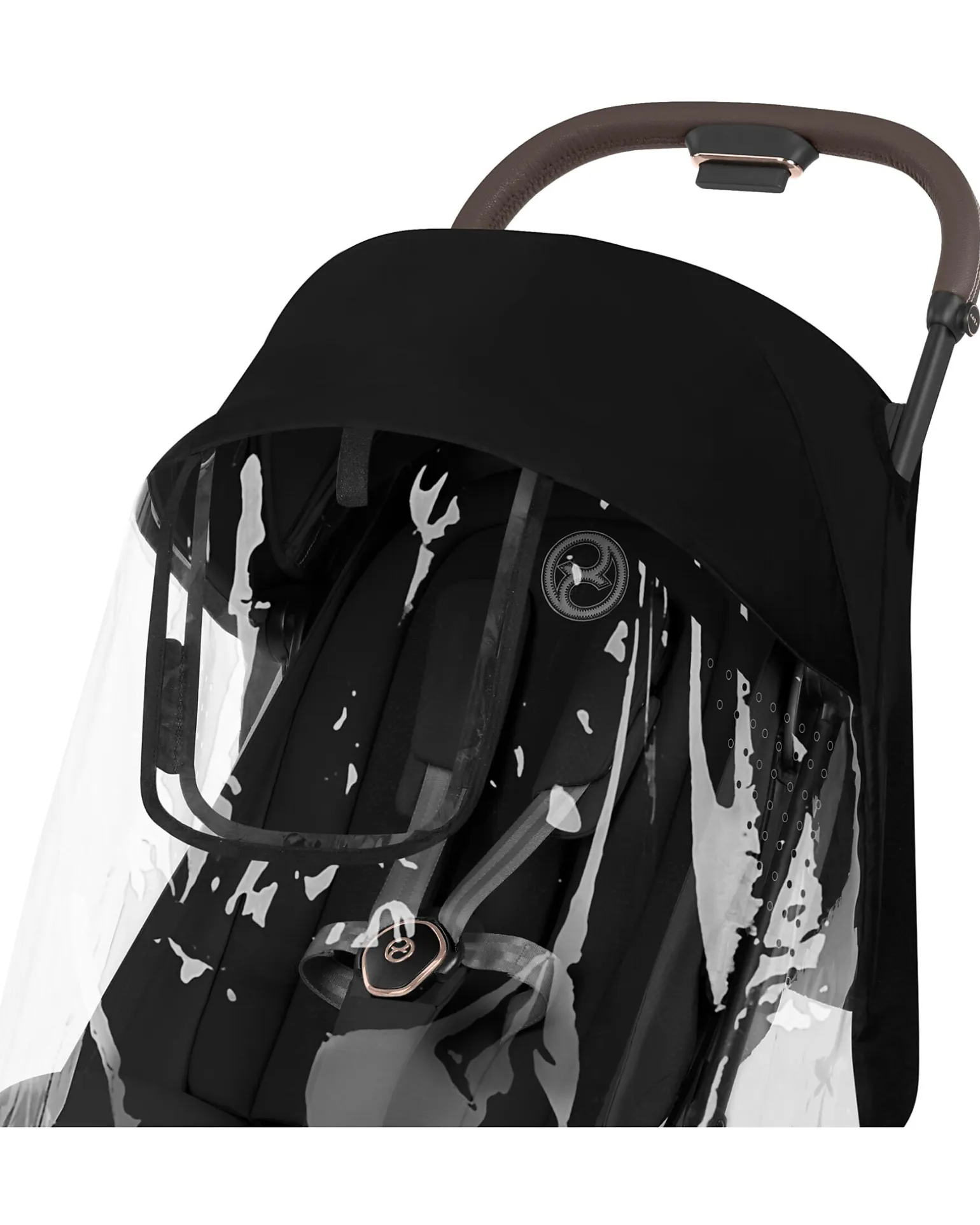 Passeggino 2 in 1 Coya con Navicella - Sepia Black - Tela io Rosegold - dalla Nascita ai 4 anni