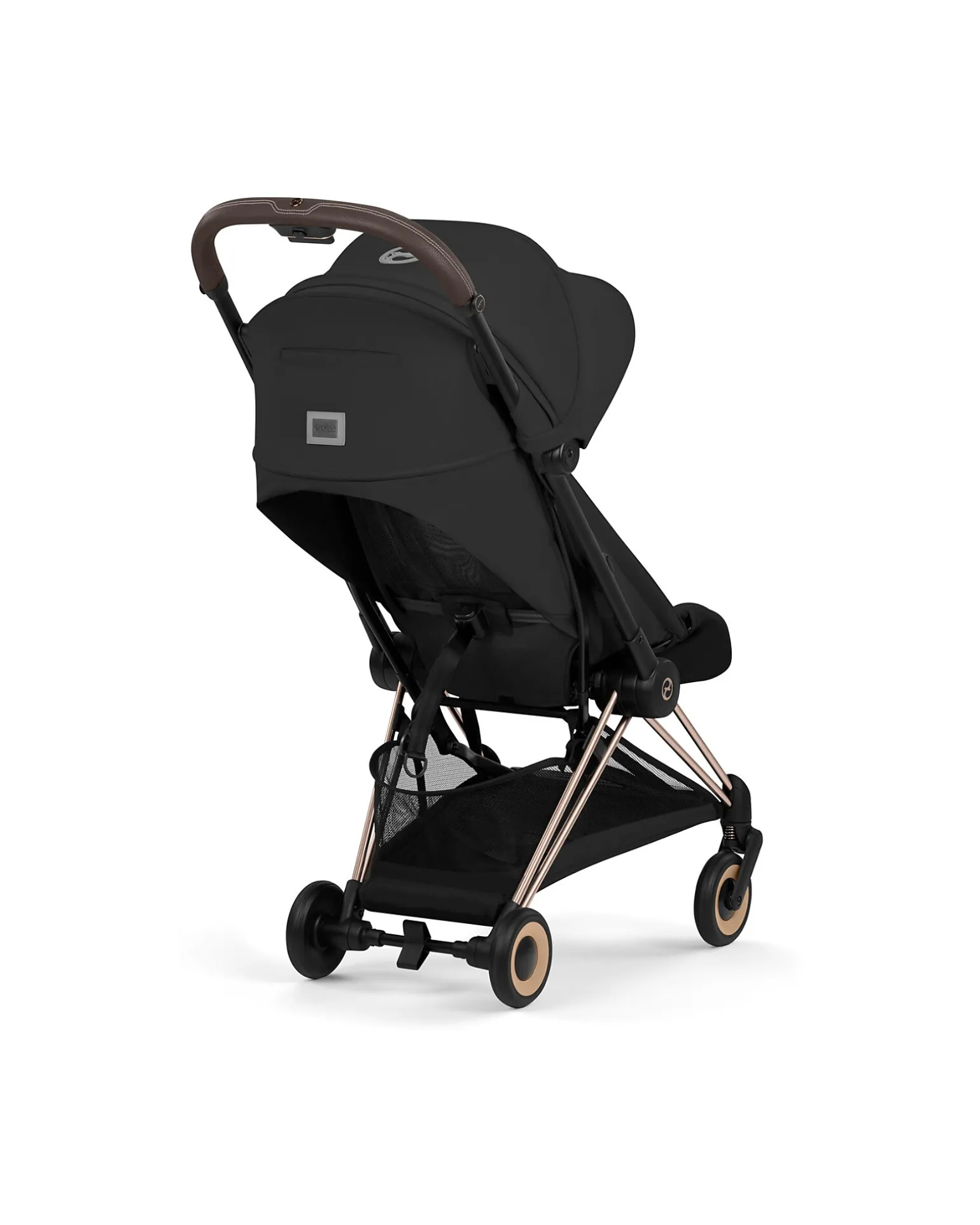 Passeggino 2 in 1 Coya con Navicella - Sepia Black - Tela io Rosegold - dalla Nascita ai 4 anni