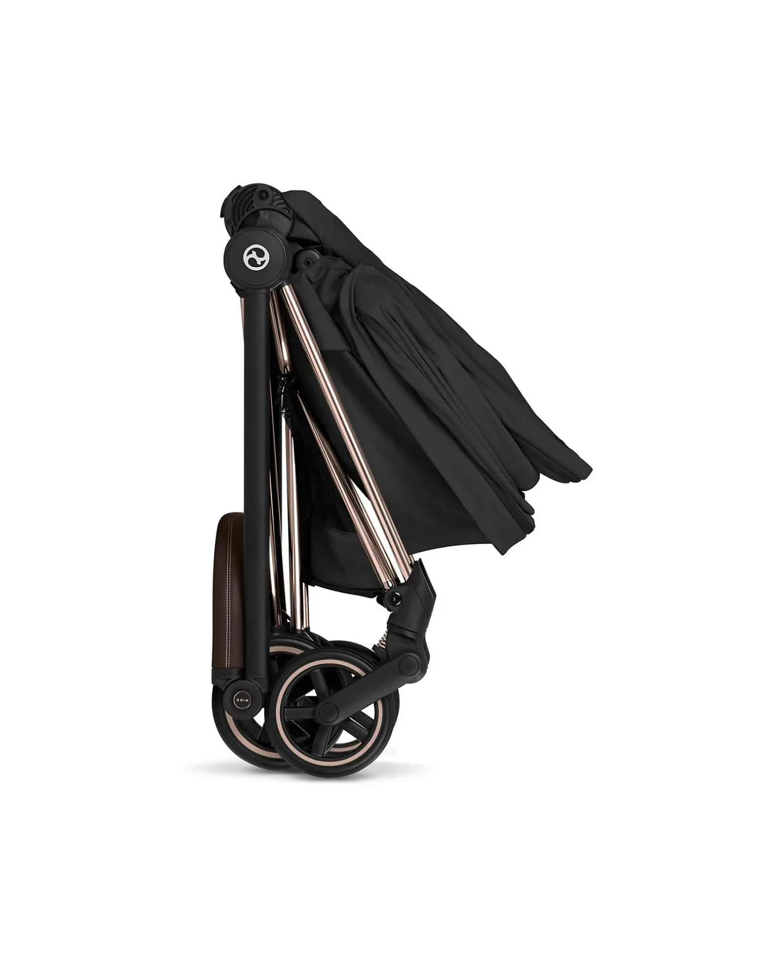 Passeggino 2 in 1 Coya con Navicella - Sepia Black - Tela io Rosegold - dalla Nascita ai 4 anni