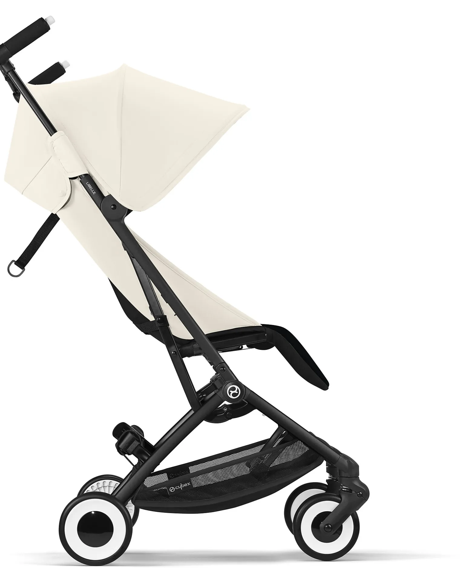 Passeggino Libelle - Canvas White - Dettaglio Telaio Black- Nuovo Modello