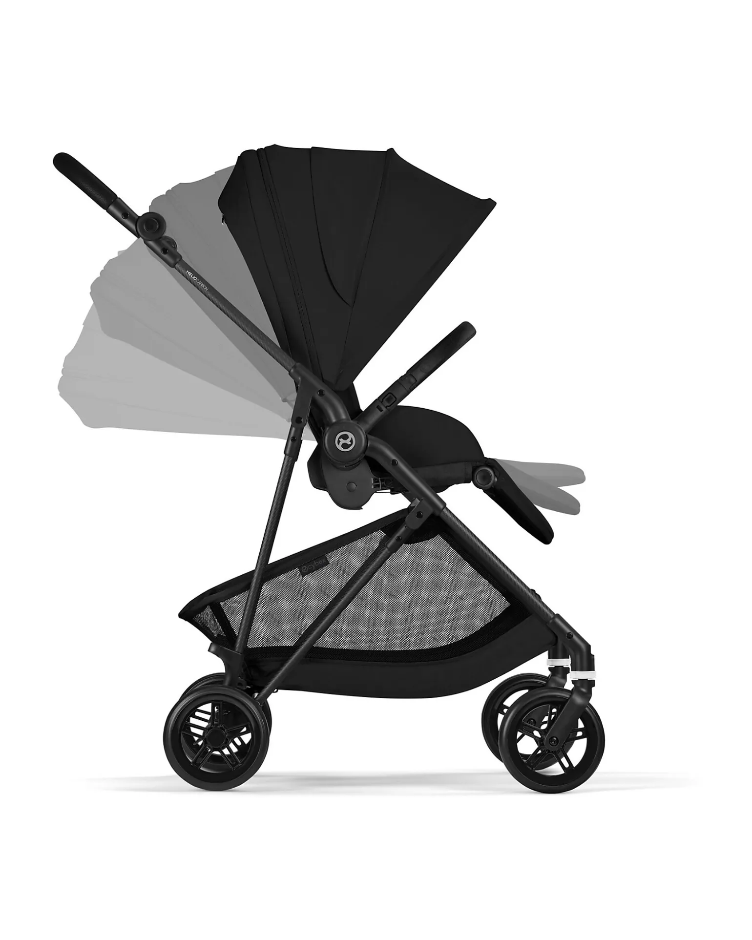Passeggino Melio Carbon - Nero Magico - Super Leggero con Telaio in Carbonio