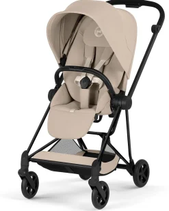 Passeggino Mios Duo Comfort - Telaio Matt Black + Seduta e Navicella Richiudibile Cozy Beige