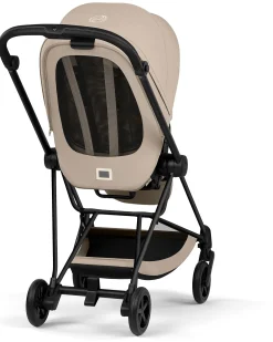 Passeggino Mios Duo Comfort - Telaio Matt Black + Seduta e Navicella Richiudibile Cozy Beige
