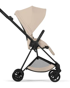 Passeggino Mios Duo Comfort - Telaio Matt Black + Seduta e Navicella Richiudibile Cozy Beige