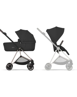 Passeggino Mios Duo Comfort - Telaio Rosegold + Seduta e Navicella Richiudibile Sepia Black