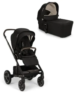 Passeggino Mixx Next + Navicella per Passeggino Mixx Next - Caviar - Si Collegano Con Un Click
