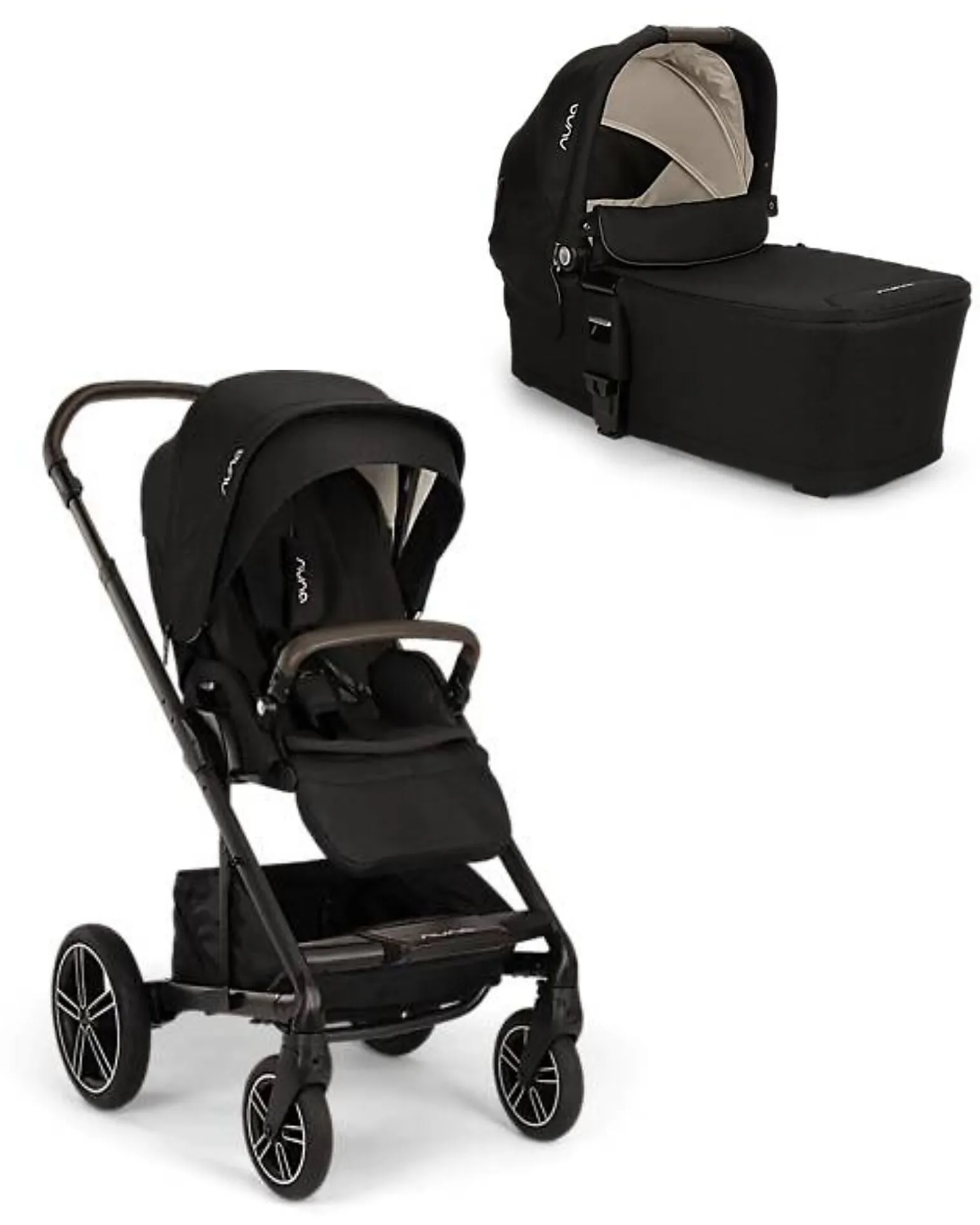 Passeggino Mixx Next + Navicella per Passeggino Mixx Next - Caviar - Si Collegano Con Un Click
