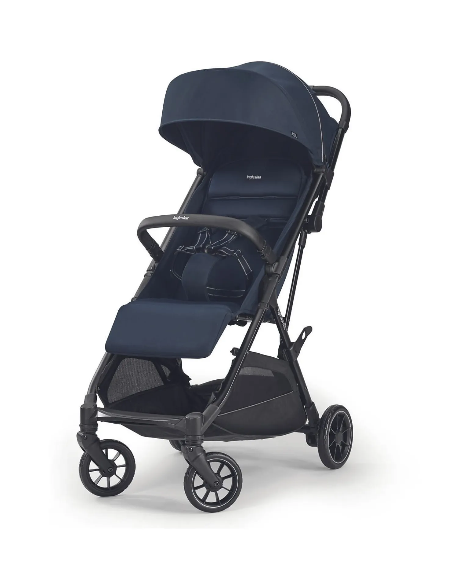 Passeggino Now - Nero - Splash Blue - si Chiude da Solo con un Tocco