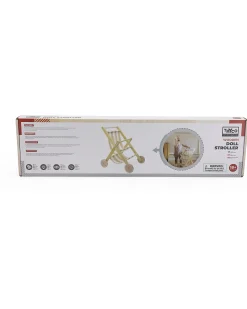 Passeggino per Bambole in Legno - Bianco e Rosa - 18+ m