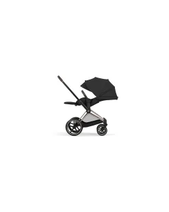 Passeggino Priam Duo Comfort - Telaio Rosegold + Seduta e Navicella Richiudibile Sepia Black