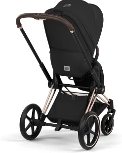 Passeggino Priam Duo Comfort - Telaio Rosegold + Seduta e Navicella Richiudibile Sepia Black