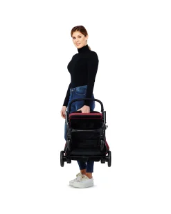 Passeggino Sketch Nero - Rosso - Versatile per la Massima Praticità