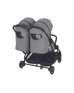 Passeggino Twin Sketch - Nero e Grigio - Per Gemelli o Fratellini Vicini di Età