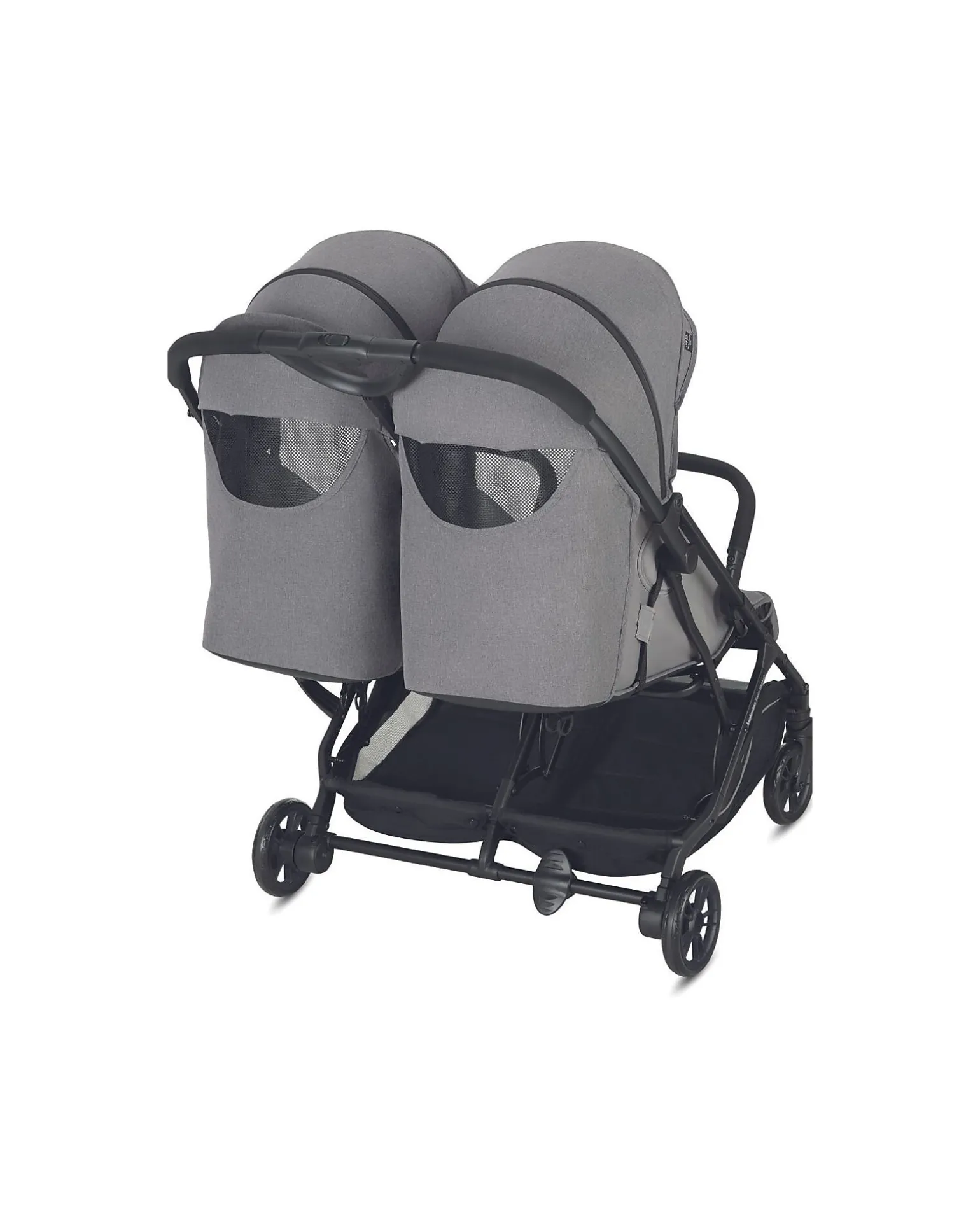 Passeggino Twin Sketch - Nero e Grigio - Per Gemelli o Fratellini Vicini di Età