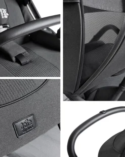 Passeggino Valora 4 in 1 - Ebony - Compatto, Reversibile con Parapioggia e Adattatori - dalla Nascita fino a 22 kg