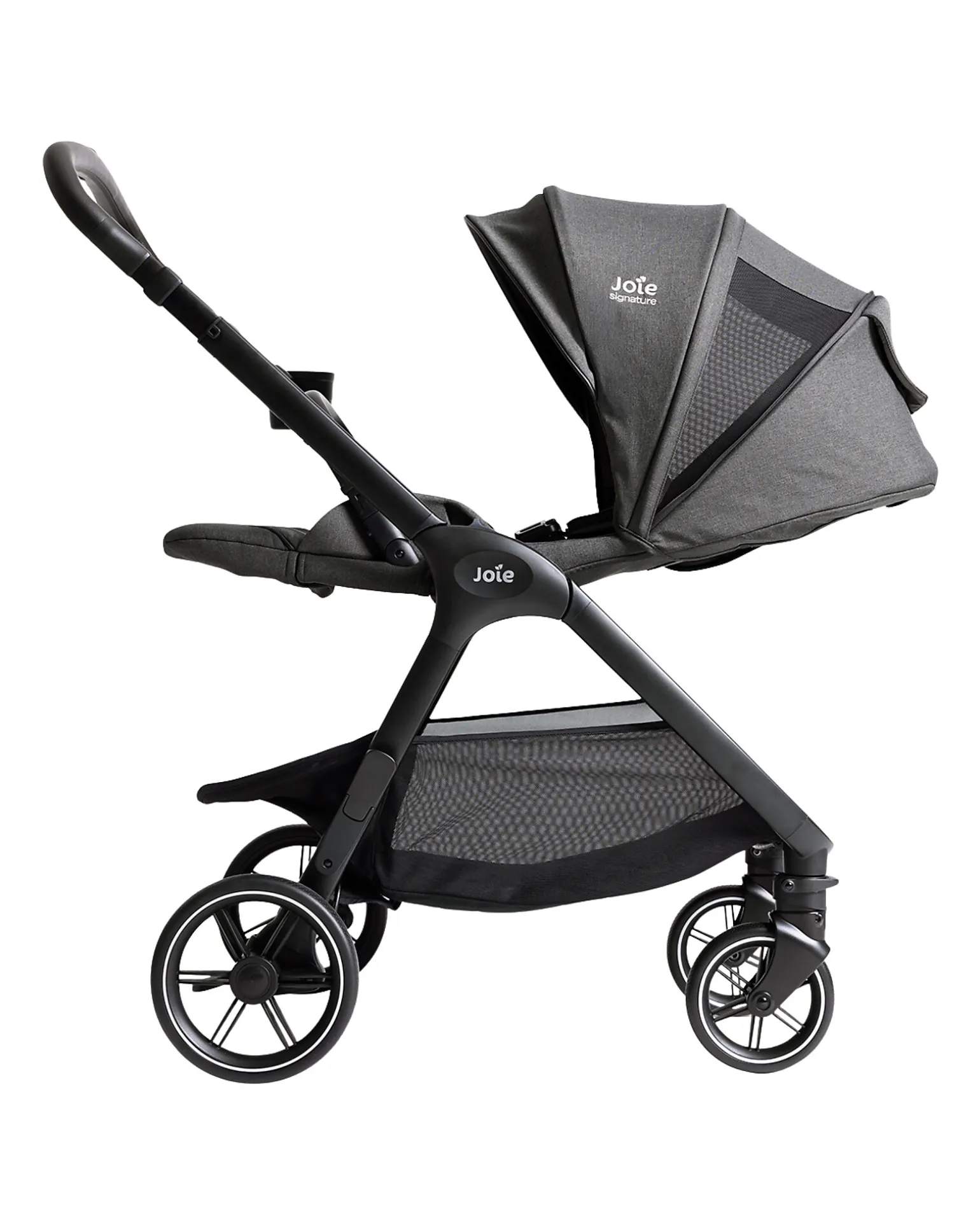 Passeggino Valora 4 in 1 - Ebony - Compatto, Reversibile con Parapioggia e Adattatori - dalla Nascita fino a 22 kg