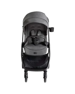 Passeggino Valora 4 in 1 - Ebony - Compatto, Reversibile con Parapioggia e Adattatori - dalla Nascita fino a 22 kg