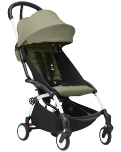 Passeggino YOYO3 Telaio Bianco e Seduta Olive - Dai 6 Mesi