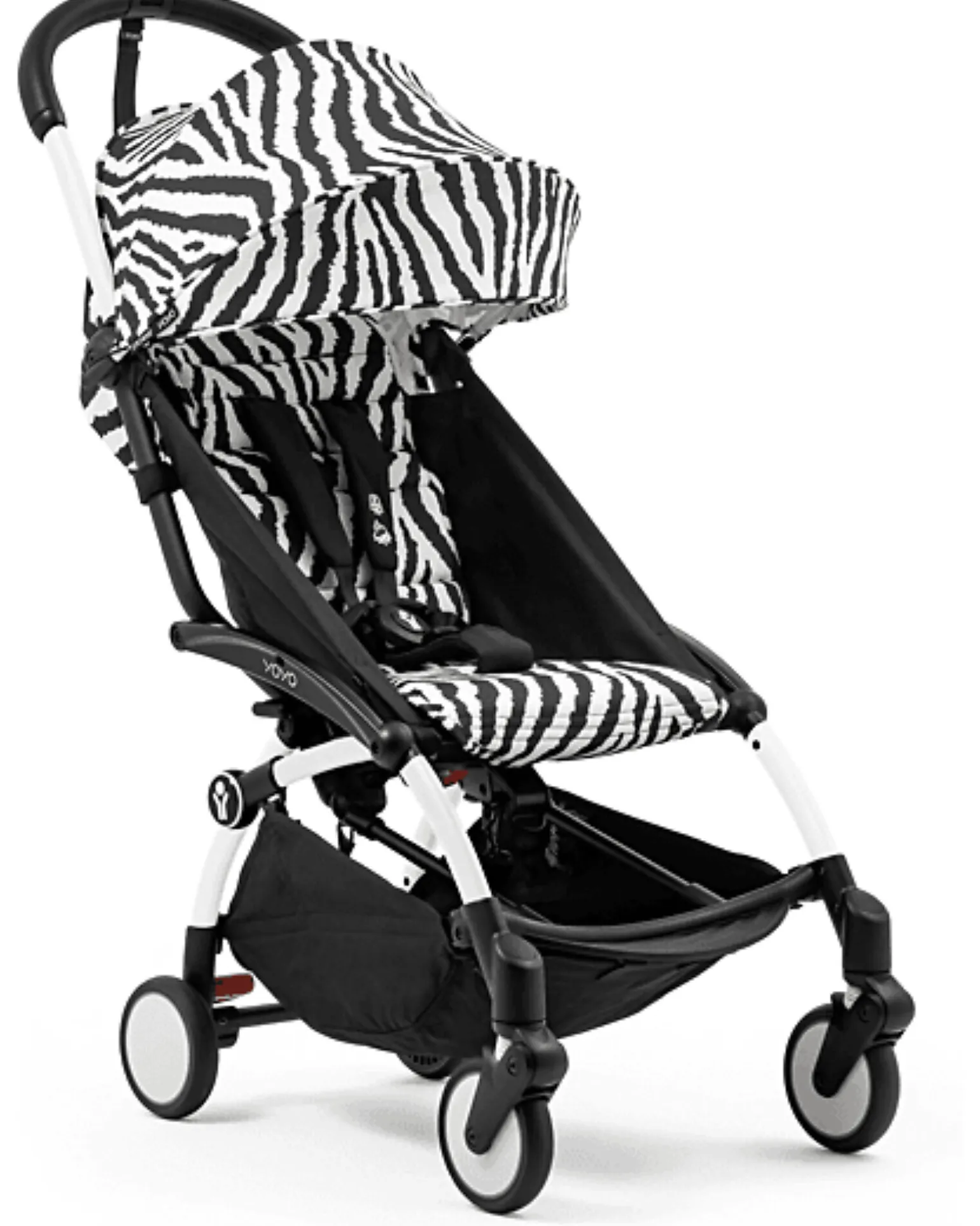 Passeggino YOYO3 Telaio Bianco e Seduta Zebra - Dai 6 Mesi