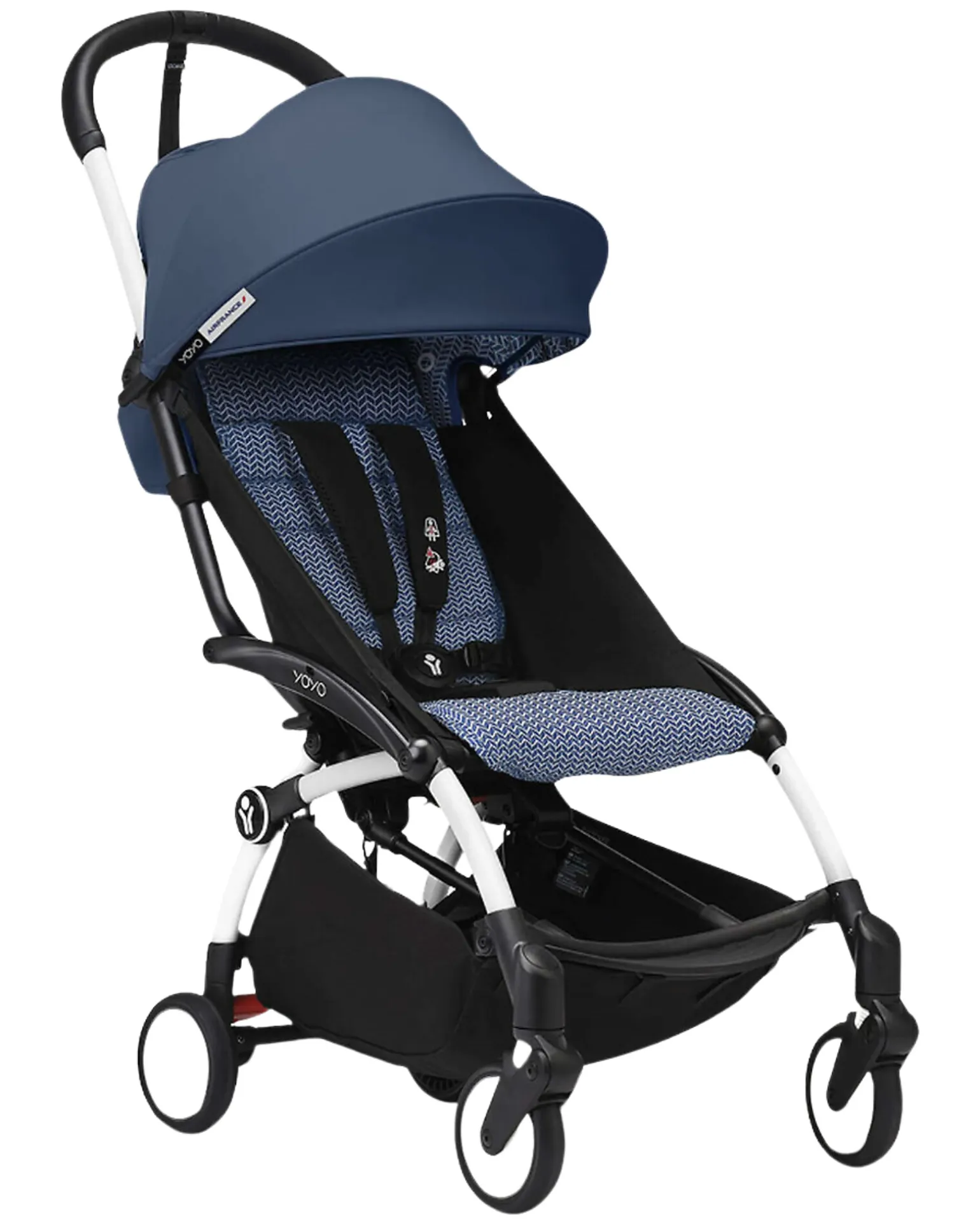Passeggino YOYO3 Telaio Bianco e Seduta Air France Blue - Dai 6 Mesi