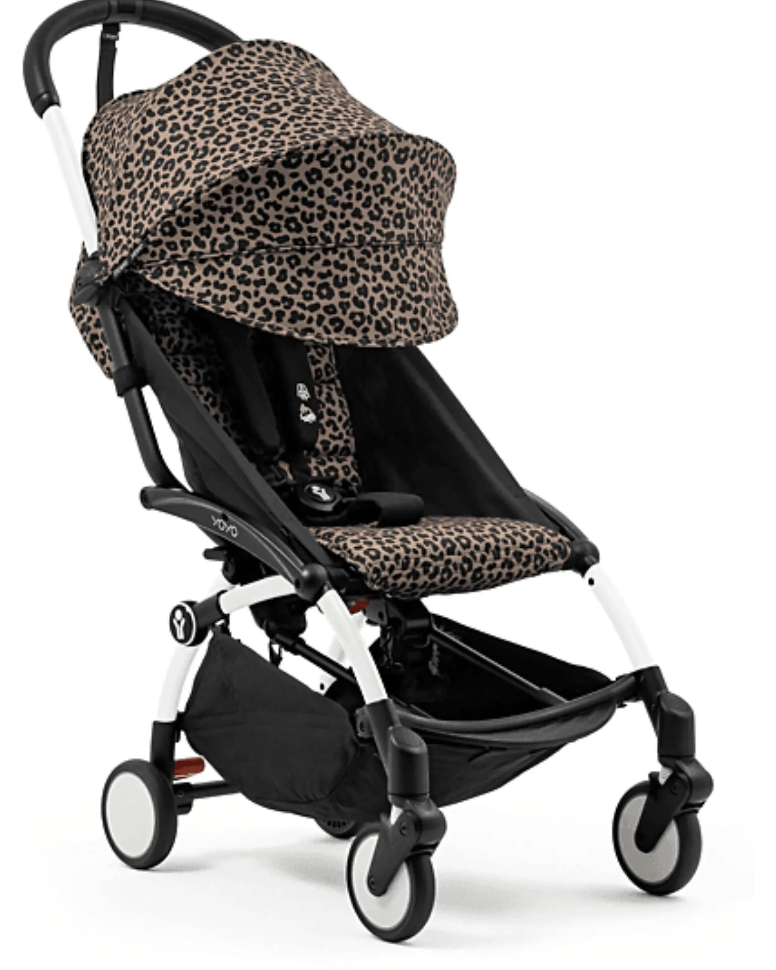 Passeggino YOYO3 Telaio Bianco e Seduta Leopard - Dai 6 Mesi