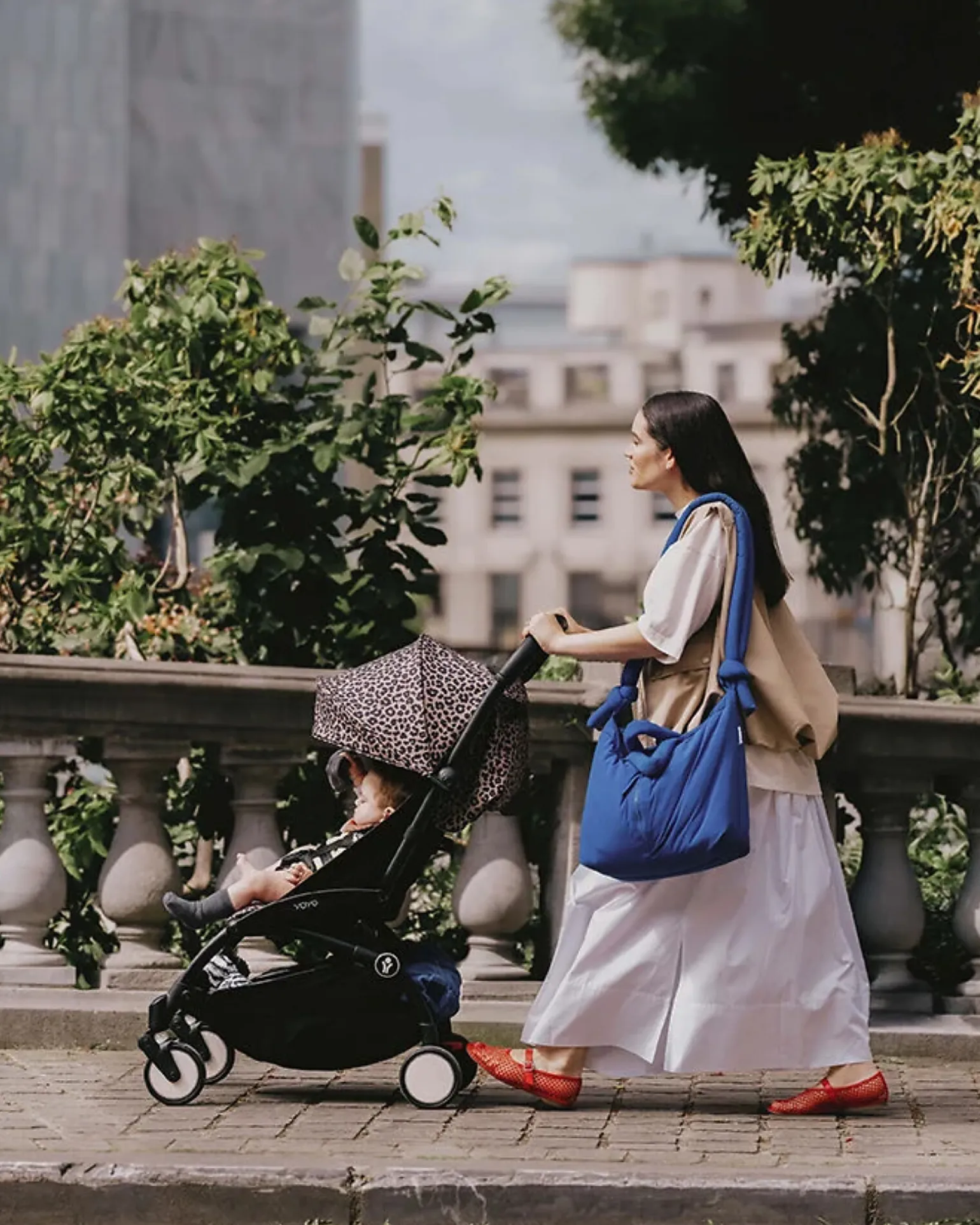 Passeggino YOYO3 Telaio Bianco e Seduta Leopard - Dai 6 Mesi