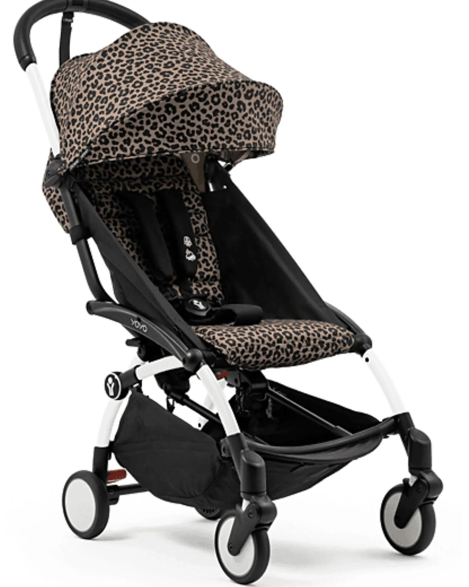 Passeggino YOYO3 Telaio Bianco e Seduta Leopard - Dai 6 Mesi