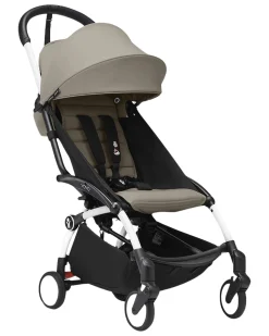 Passeggino YOYO3 Telaio Bianco e Seduta Taupe - Dai 6 Mesi