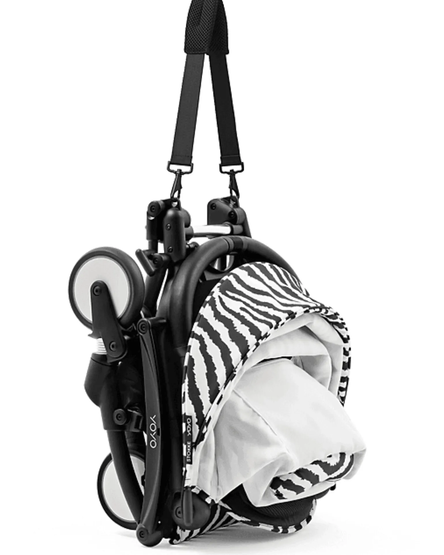 Passeggino YOYO3 Telaio Nero e Seduta Zebra - Dai 6 Mesi