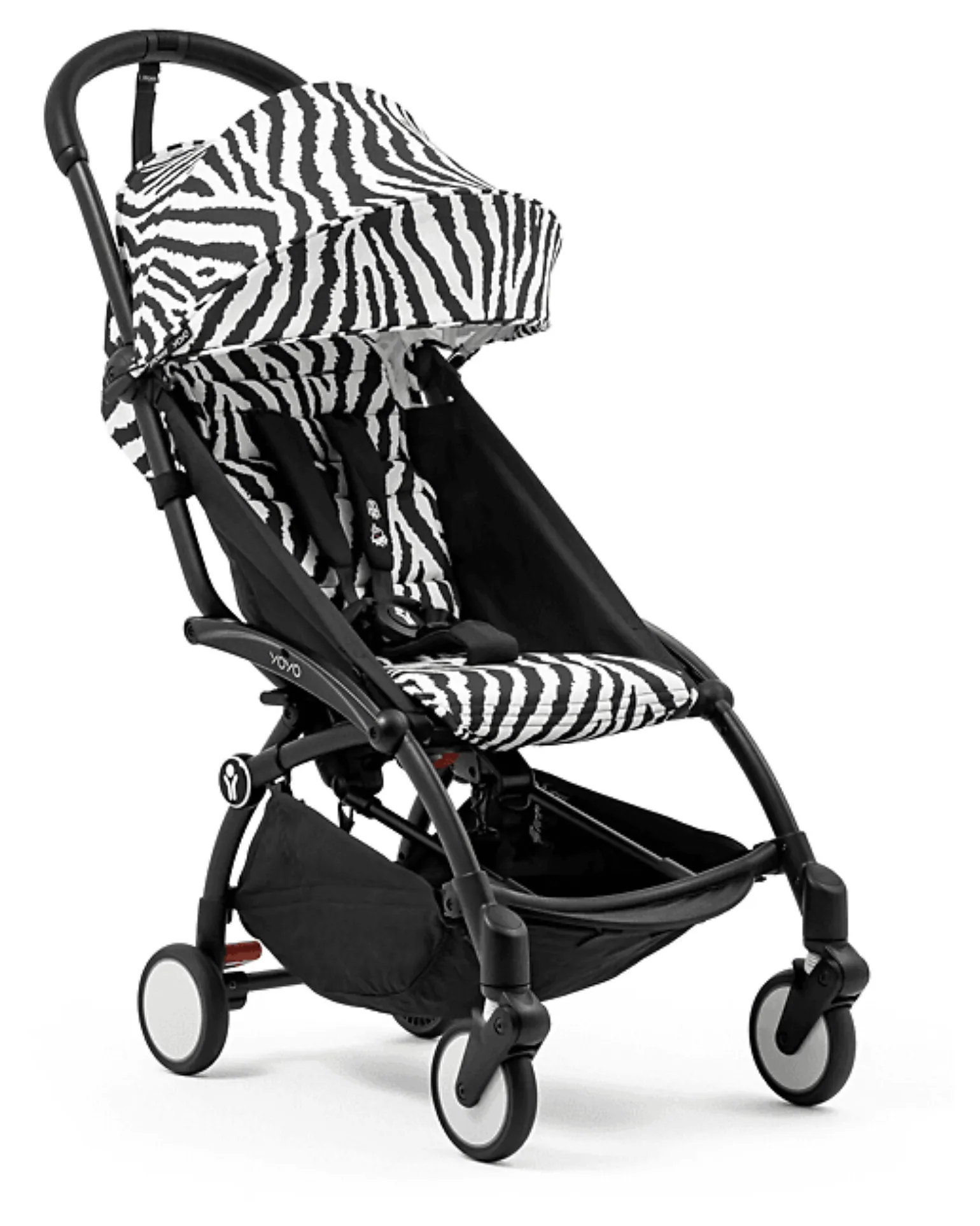 Passeggino YOYO3 Telaio Nero e Seduta Zebra - Dai 6 Mesi
