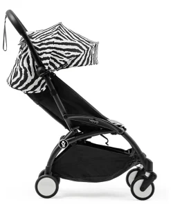 Passeggino YOYO3 Telaio Nero e Seduta Zebra - Dai 6 Mesi