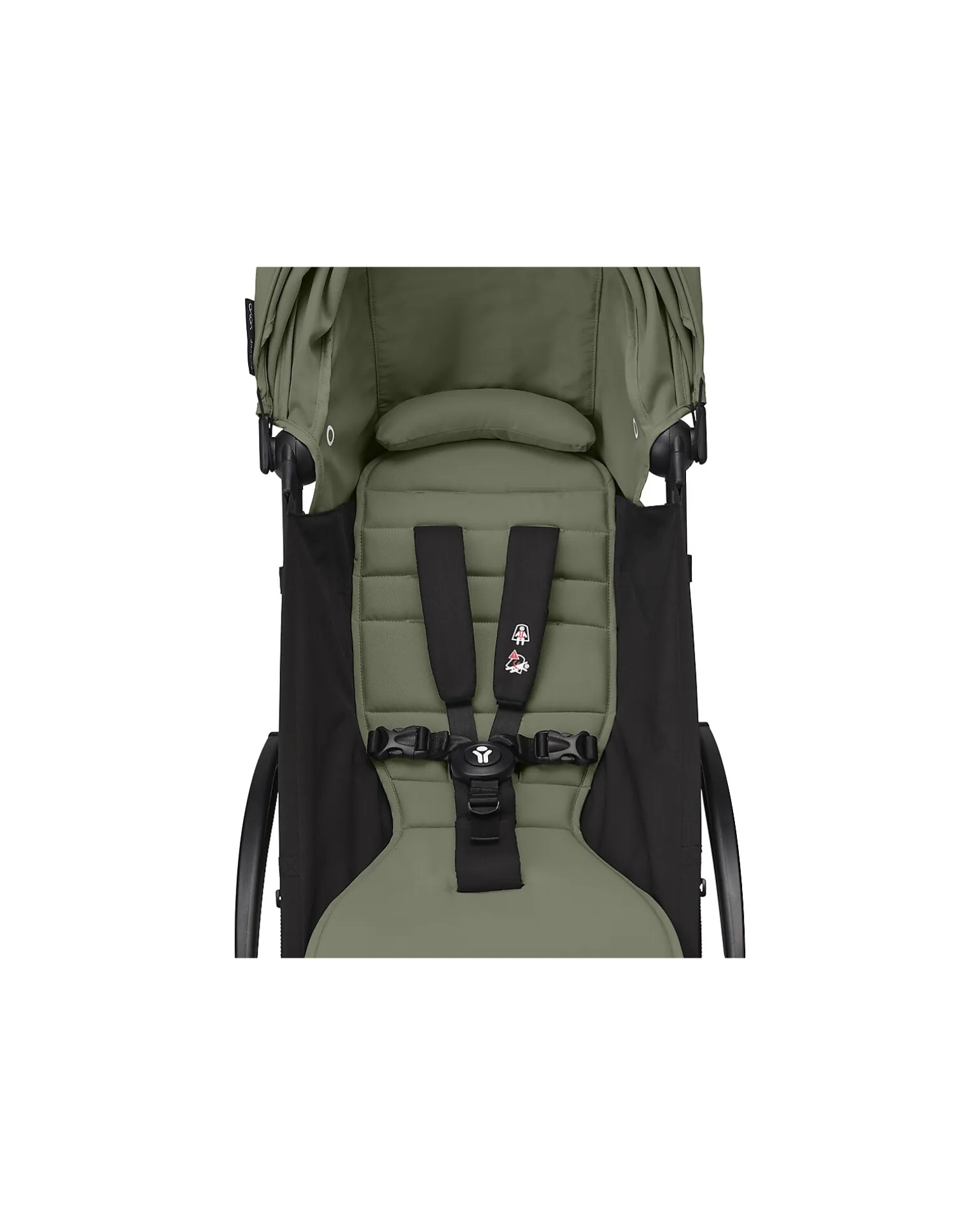 Passeggino YOYO3 Telaio Nero e Seduta Olive - Dai 6 Mesi