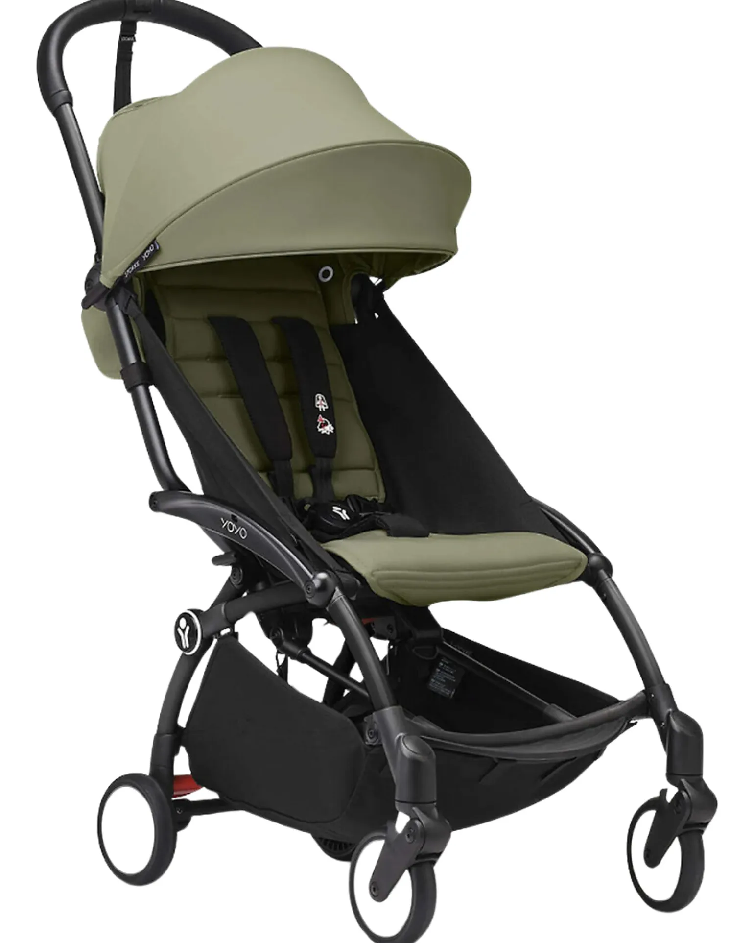 Passeggino YOYO3 Telaio Nero e Seduta Olive - Dai 6 Mesi
