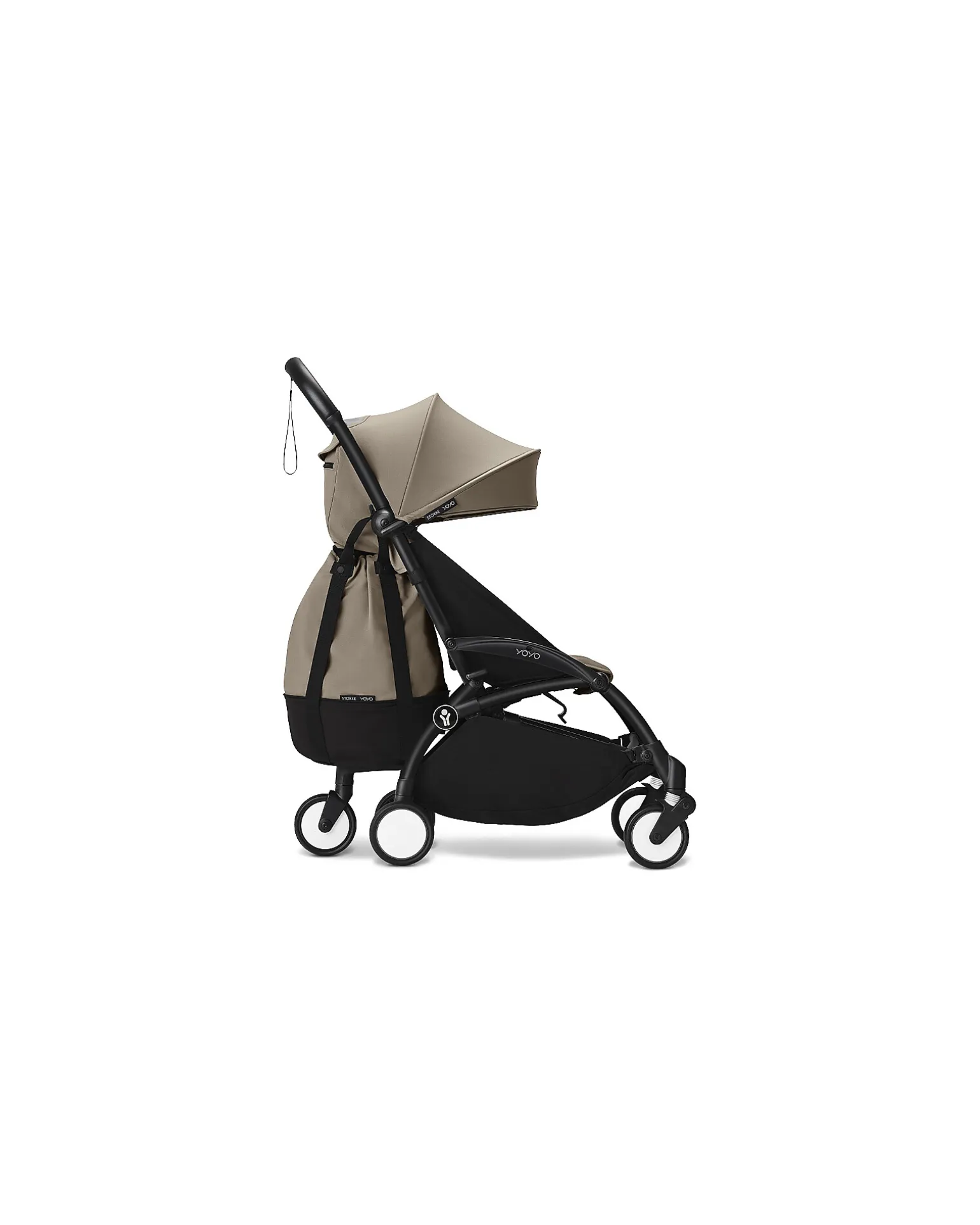 Passeggino YOYO3 Telaio Nero e Seduta Taupe - Dai 6 Mesi
