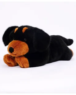 Peluche Ponderato Pumpkin il Bassotto Sdraiato - il Peluche che ti Abbraccia - 33 x 13 x 12 cm - 100% Materiali Riciclati