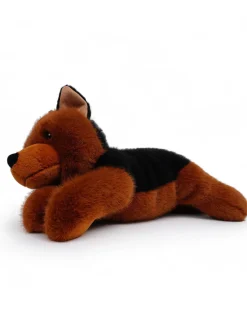 Peluche Rex Ponderato il Pastore Tedesco - il Peluche che ti Abbraccia - 37 x 13 x 15 cm - 100% Materiali Riciclati